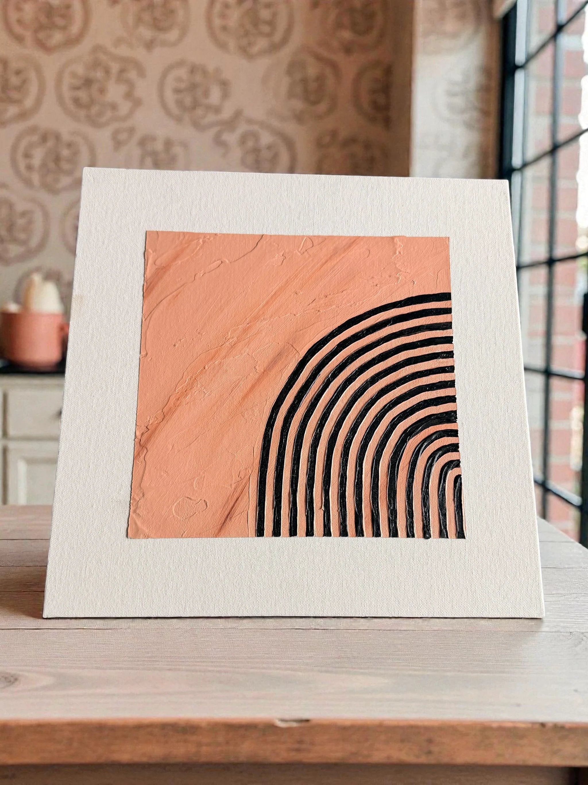 Beige Modern Rainbow Plaster Painting by Moon Water Apothecary