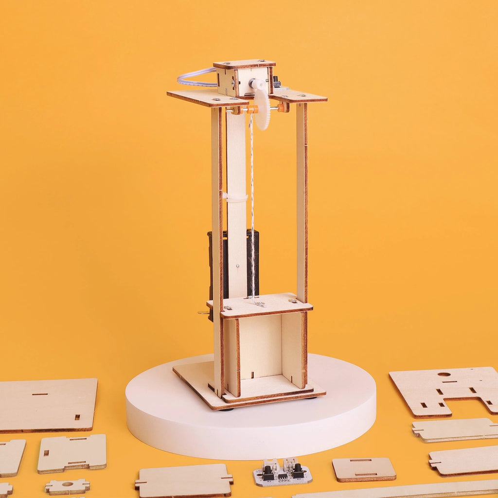 Electric Elevator DIY Kit, Educational STEM Toy by Kitsville