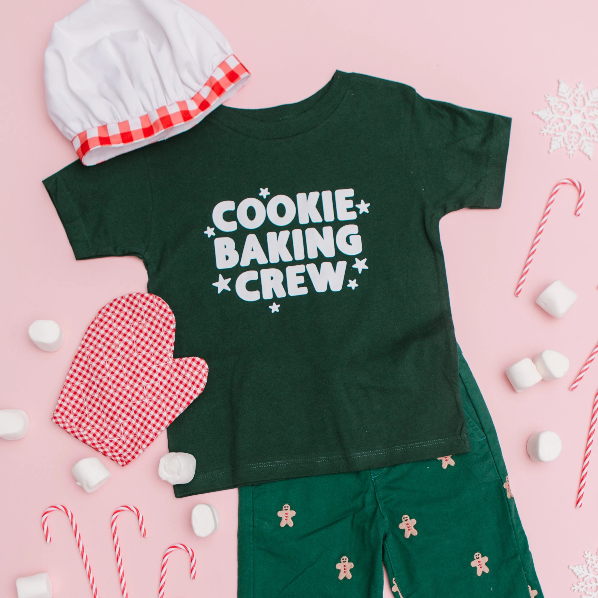 Cookie Baking Crew toddler and youth tee shirt, Christmas collection by Benny and Ray Apparel