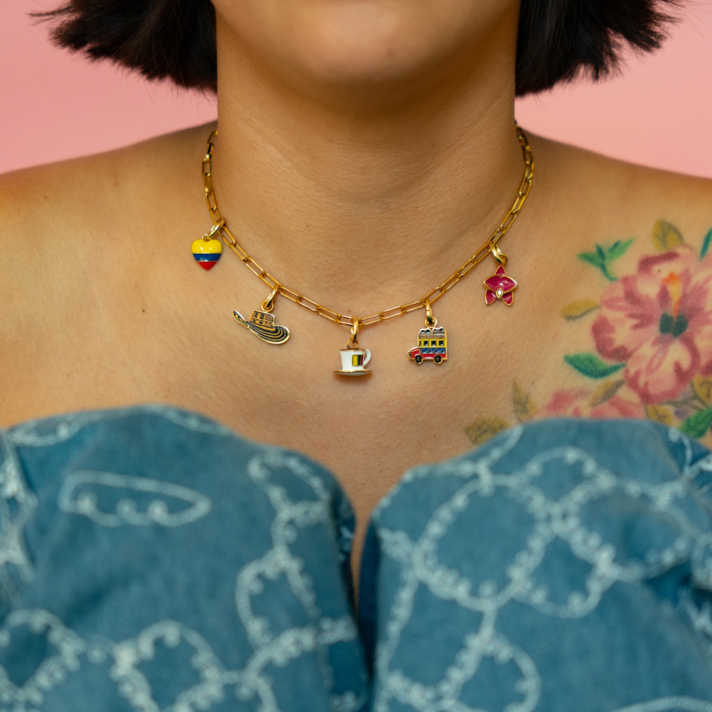 Paperclip Chain Necklace - Colombian Charms Collection by SITOS
