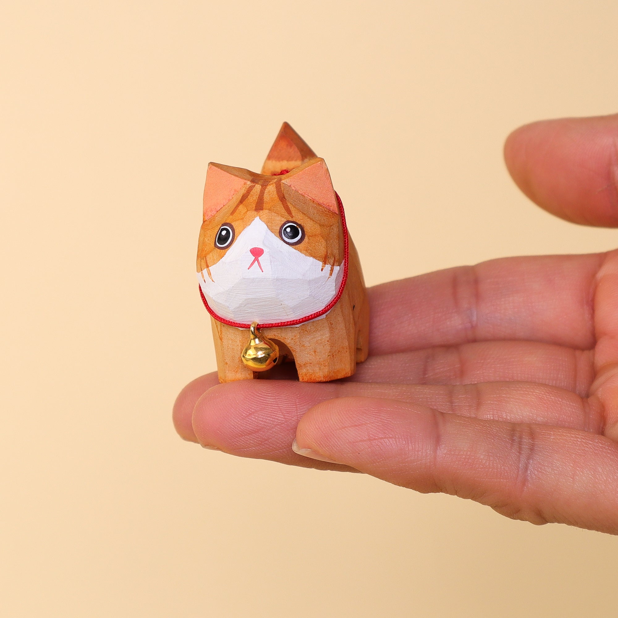 Hand-Carved Cat Painting Kit – Paint Two Cats, Create a Keychain