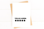 Five Star Mom Funny Mother's Day Card by Five Dot Post