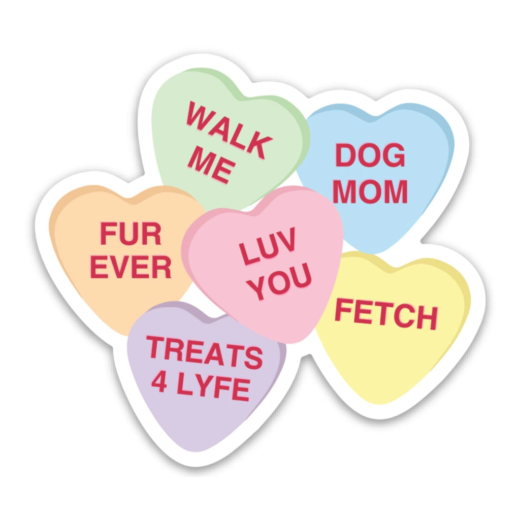 Dog Mom Valentine's Candy Sticker by Five Dot Post