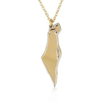 2 Layers Israel Map Necklace La Vie Bien 2 Layers Israel Map Necklace