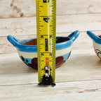 2 Terra Cota Mexican Clay Salsa Bowls 2 Platos Salseros de Barro La Vie Bien 2 Terra Cota Mexican Clay Salsa Bowls 2 Platos Salseros de Barro