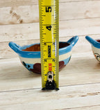 2 Terra Cota Mexican Clay Salsa Bowls 2 Platos Salseros de Barro La Vie Bien 2 Terra Cota Mexican Clay Salsa Bowls 2 Platos Salseros de Barro