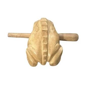 2" Wooden Musical Frog - Natural (Percussion Instrument) by Music Frog Co