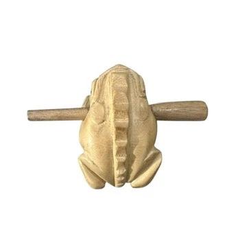 2" Wooden Musical Frog - Natural (Percussion Instrument) by Music Frog Co