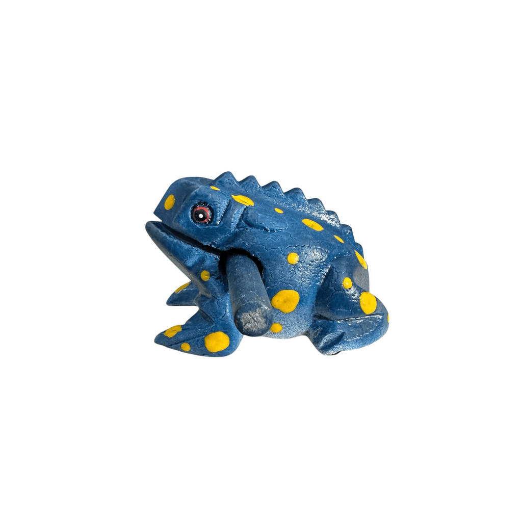 2" Wooden Musical Frog - Sea Design (Percussion Instrument) by Music Frog Co
