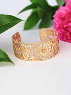 Floral Filigree Cuff Bracelet by Ash & Rose