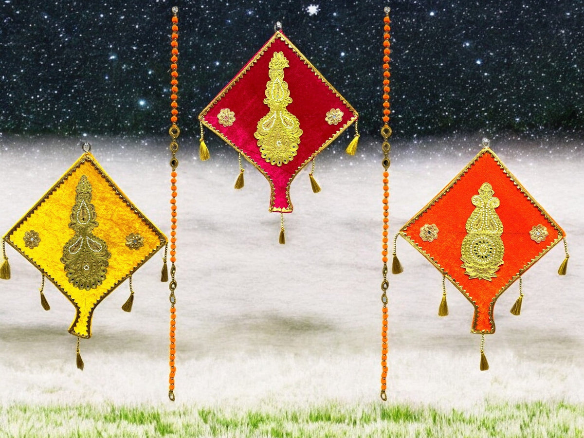 20" Big Velvet Designer Kite Festive Decor La Vie Bien 20" Big Velvet Designer Kite