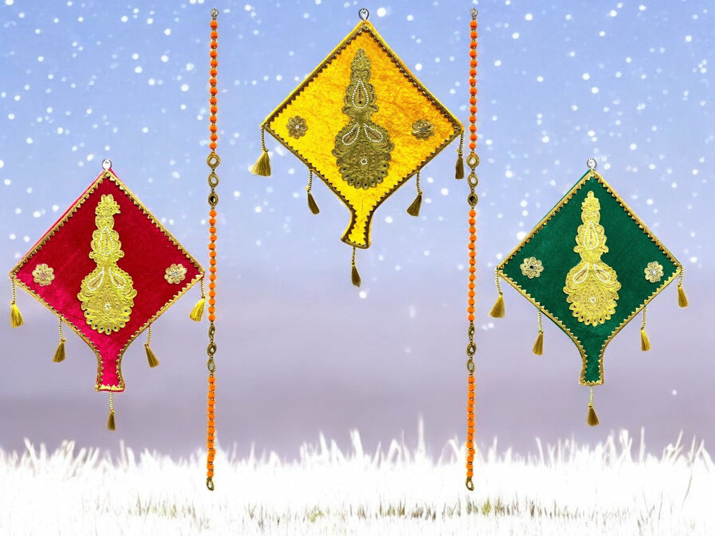 20" Big Velvet Designer Kite Festive Decor La Vie Bien 20" Big Velvet Designer Kite