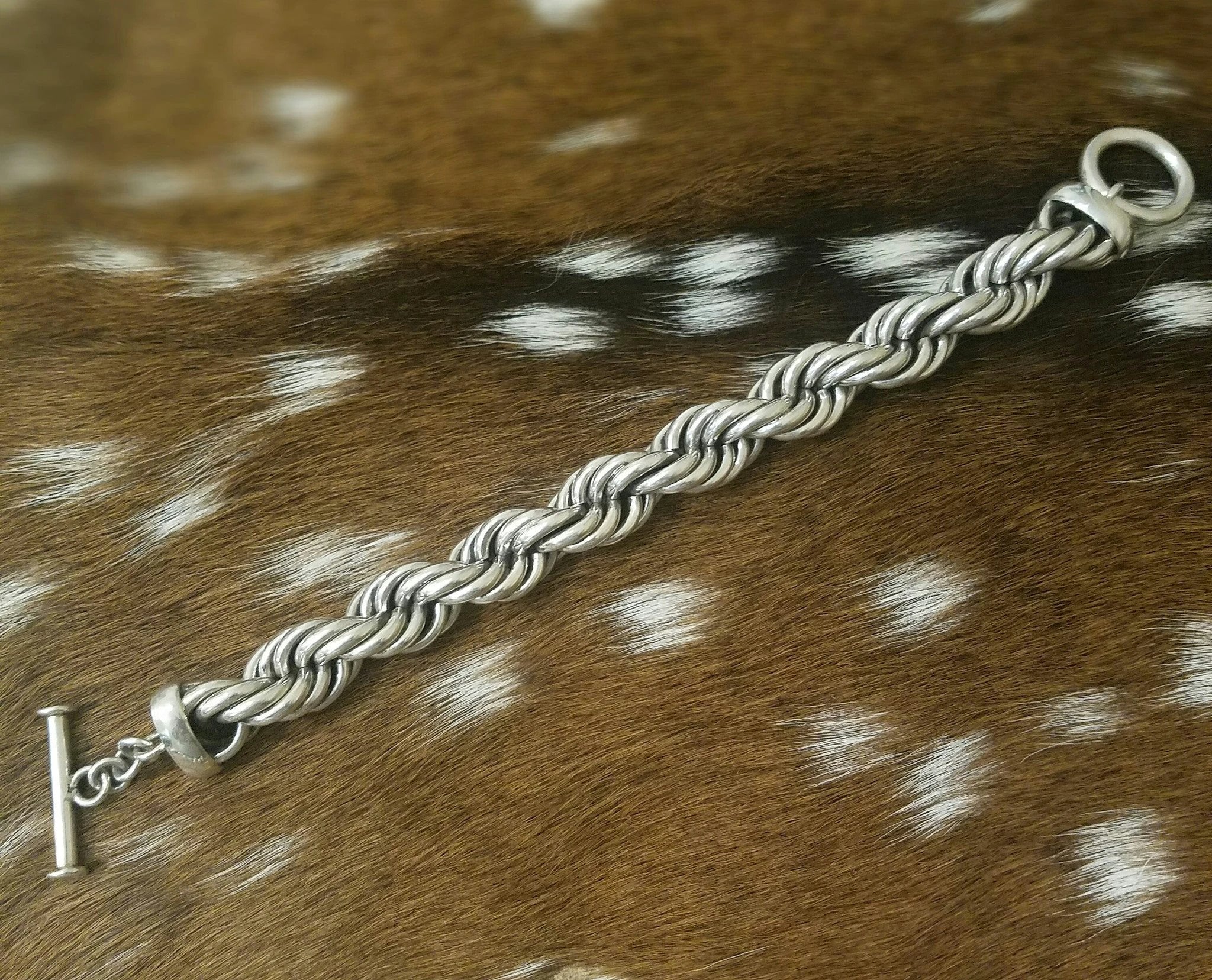 Sterling Silver Twist Bracelet by The Pearl Antler