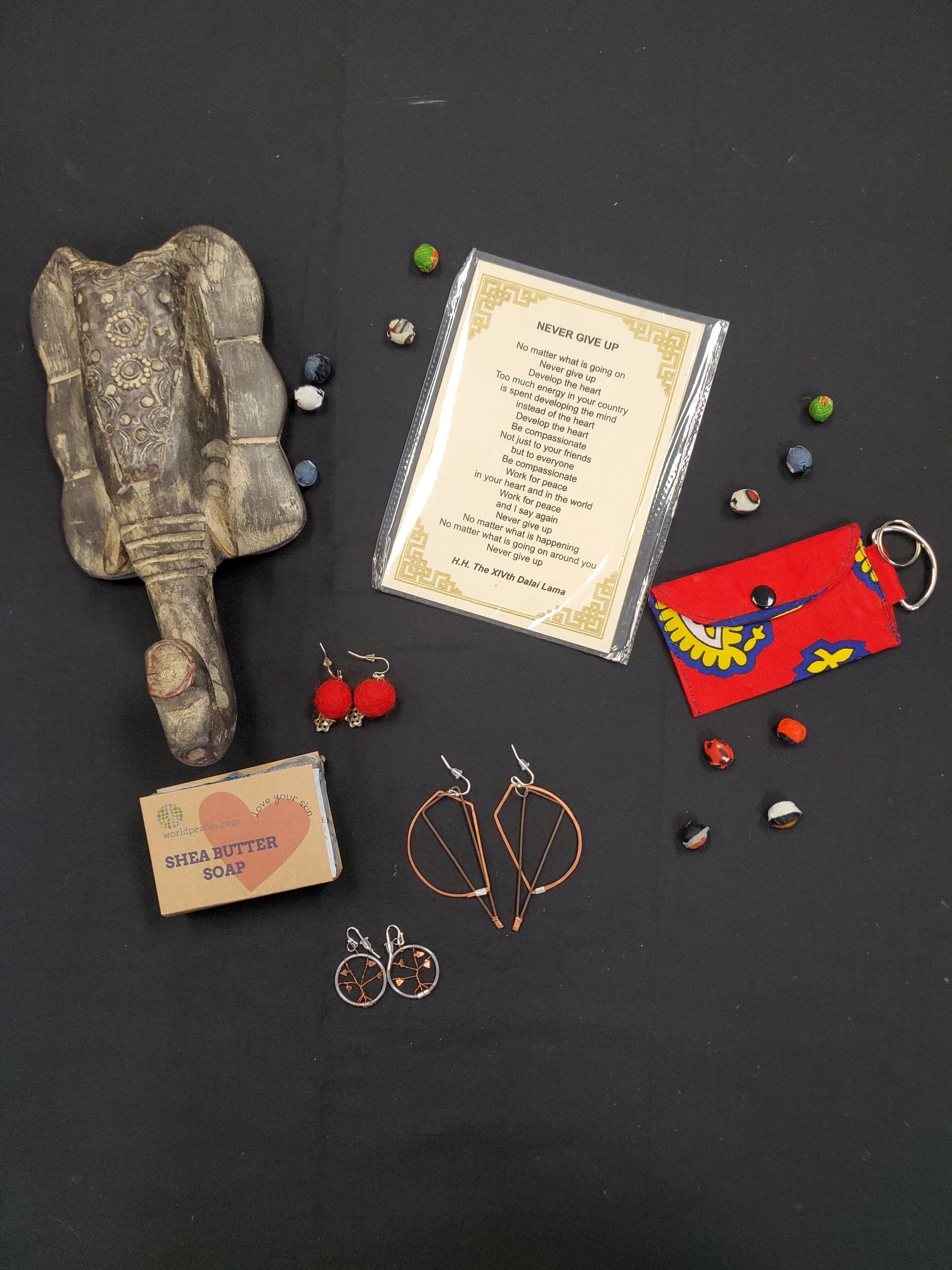 Hand Carved African Elephant Mask, Made in Ghana by World Peaces