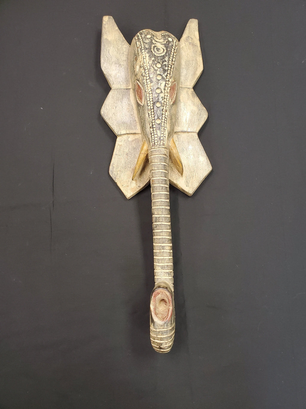 Hand Carved African Elephant Mask, Made in Ghana by World Peaces