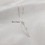 Israel Map Cutout Necklace