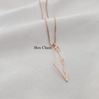 Israel Map Cutout Necklace
