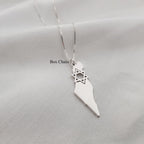 Israel Map Star of David Necklace