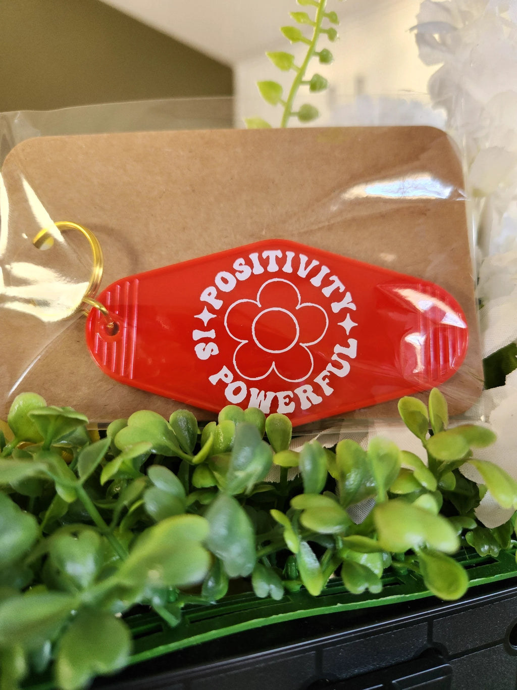 Positivity is Powerful Keychain by Hoosier Handkerchief Company