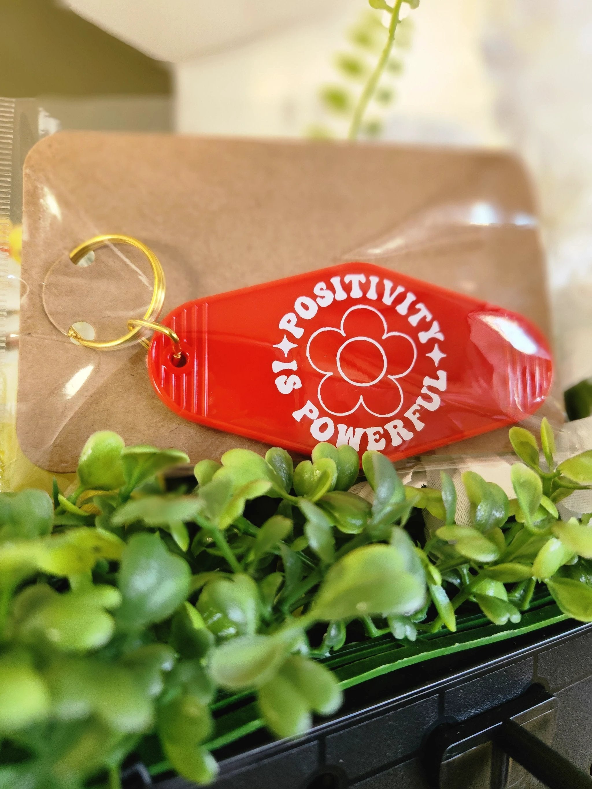 Positivity is Powerful Keychain by Hoosier Handkerchief Company