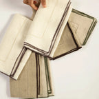 Jardin Handmade Linen Napkins, Set of 4 (3 Colors) by White Cliff Studio