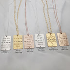 Israel Military Tag Necklace