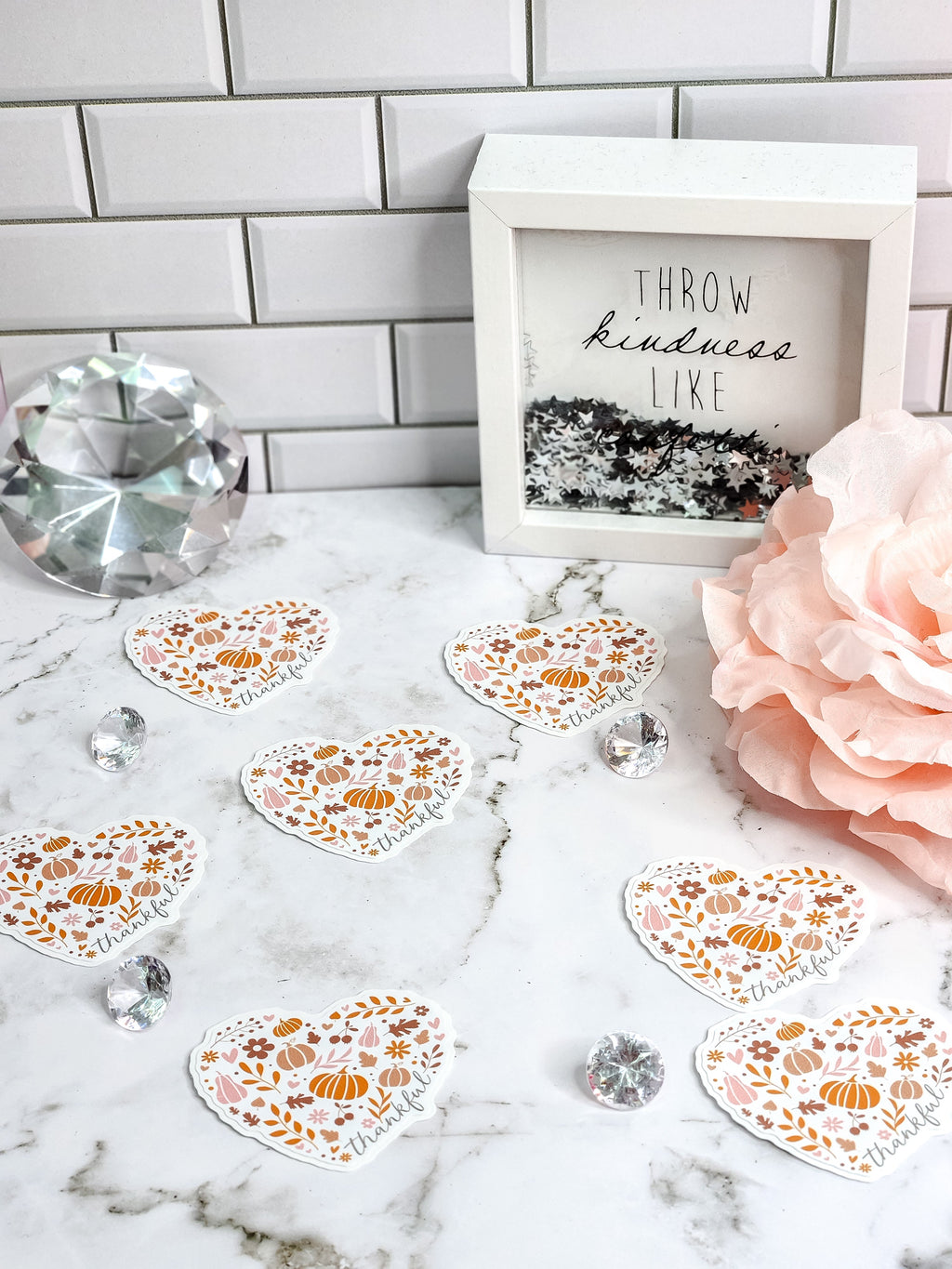 Thankful hearts sticker