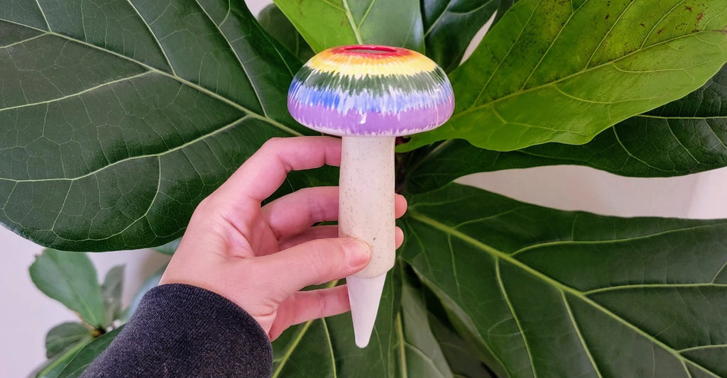 Large Mushroom Watering Spike by Mountain Mudworks