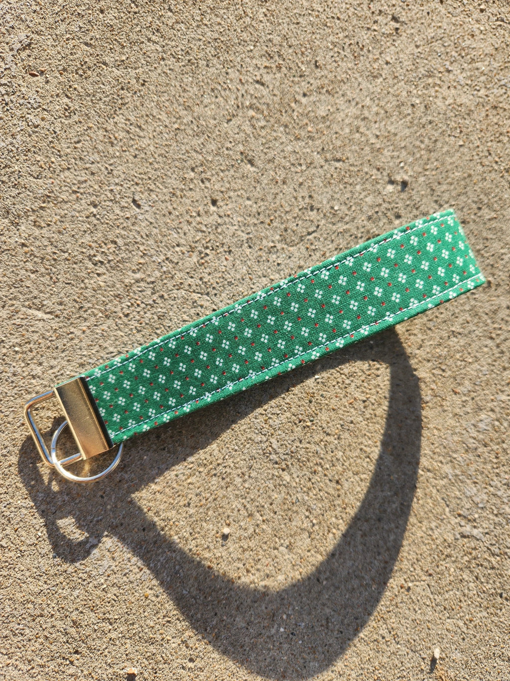 Christmas Winter Wishes Green Keyfob Wristlet by Hoosier Handkerchief Company
