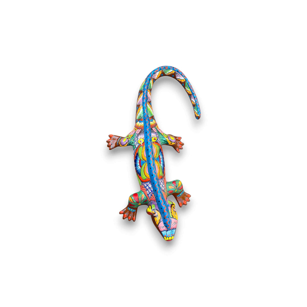 XL Talavera Iguana Statue | Hand-Painted Mexican Ceramic Art