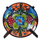 8" Talavera Dinner Plate | Hand-Painted Mexican Folk Art Dish