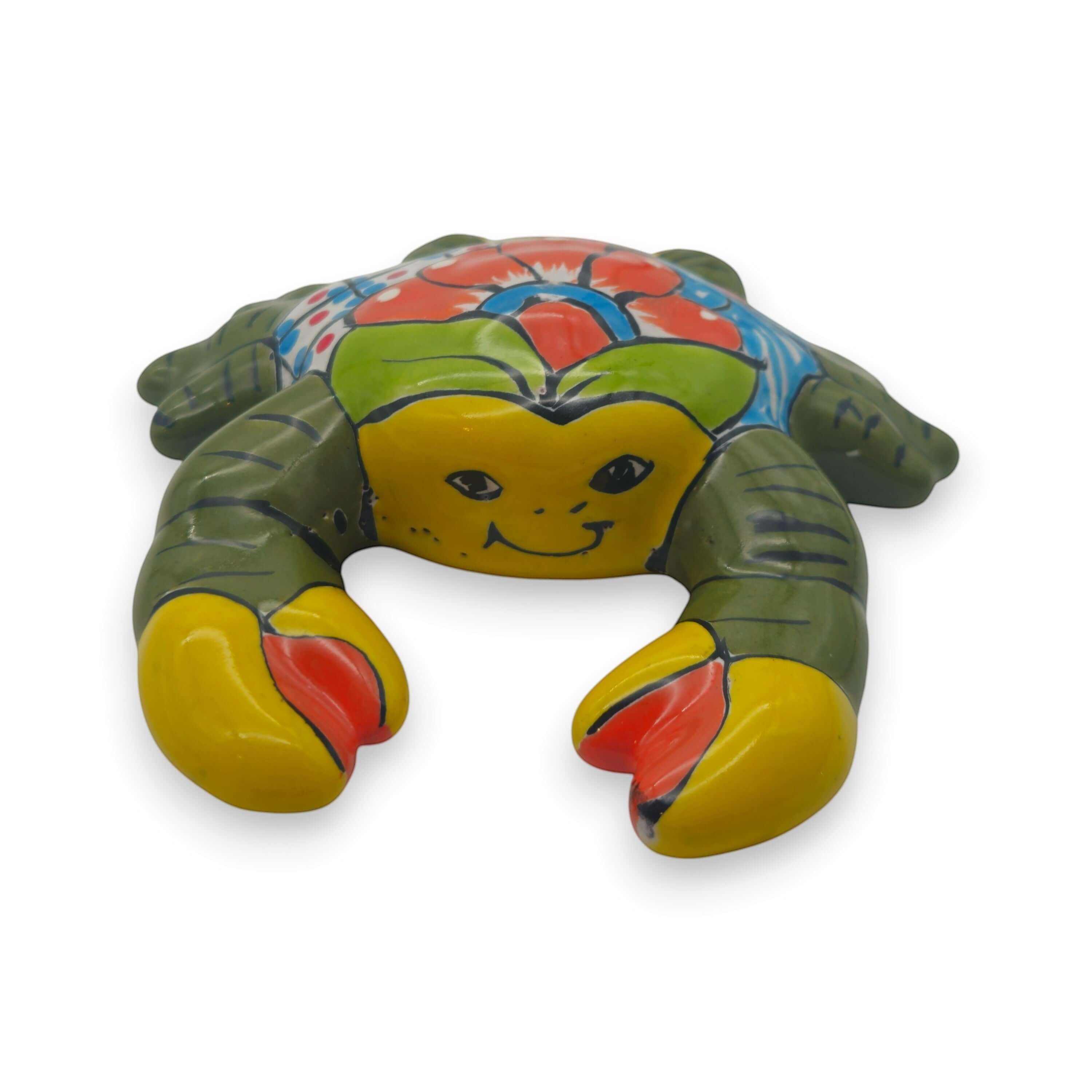 Talavera Crab Sculpture | Vibrant Handcrafted Mexican Art