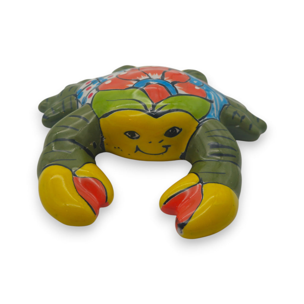 Talavera Crab Sculpture | Vibrant Handcrafted Mexican Art