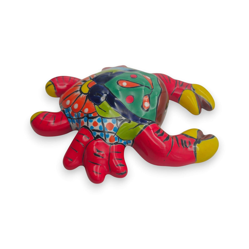 Talavera Crab Sculpture | Vibrant Handcrafted Mexican Art