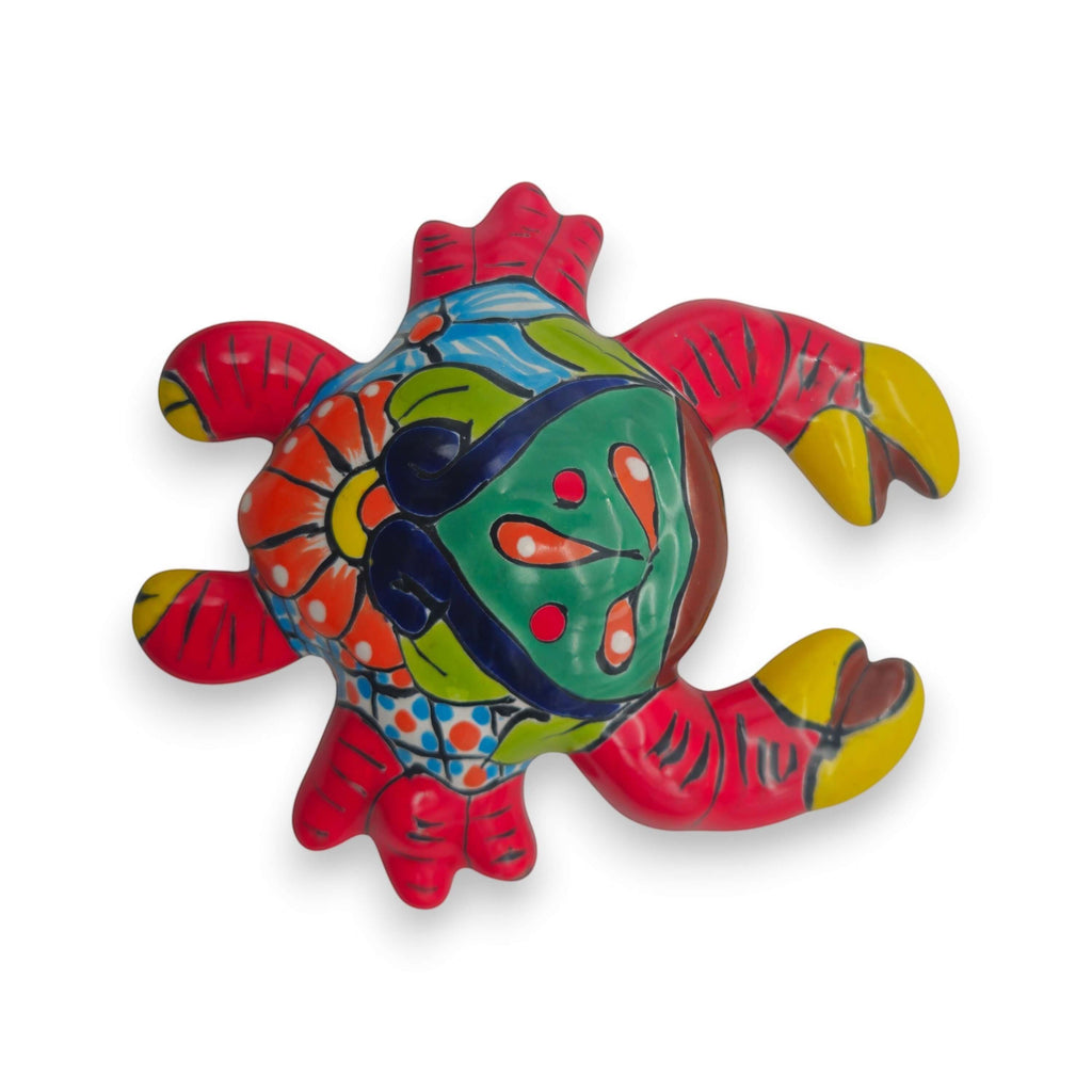 Talavera Crab Sculpture | Vibrant Handcrafted Mexican Art