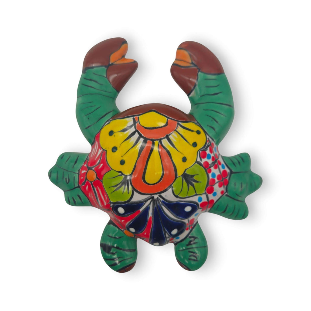 Talavera Crab Sculpture | Vibrant Handcrafted Mexican Art
