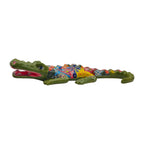 Vibrant Talavera Alligator | Large Mexican Handmade Ceramic Reptile Art