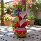 Colorful Talavera Tabletop Fountain | Mexican Folk Art Decor