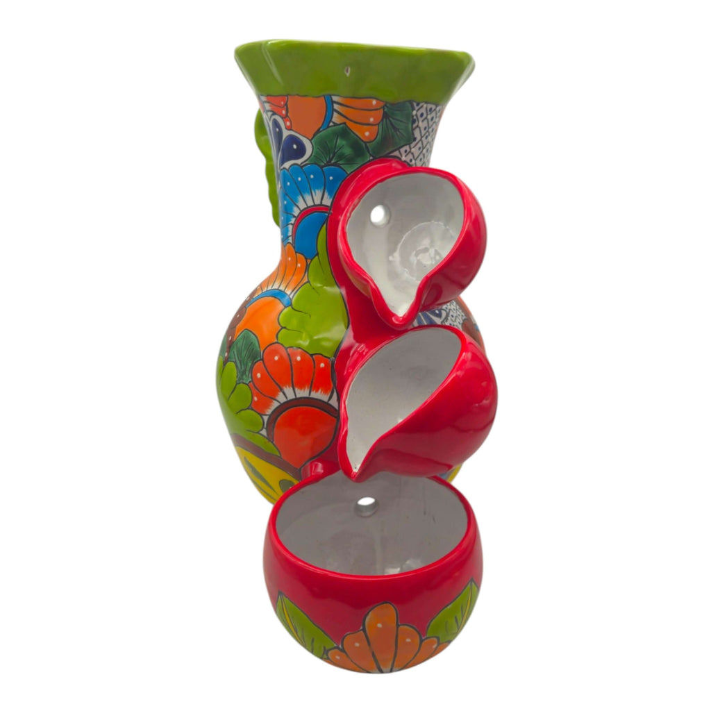 Colorful Talavera Tabletop Fountain | Mexican Folk Art Decor