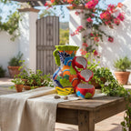 Colorful Talavera Tabletop Fountain | Mexican Folk Art Decor