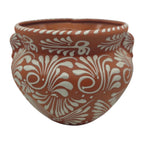 Handcrafted Talavera Flower Pot | Terracotta & White Design
