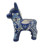Blue & White Talavera Burro Planter | Handcrafted Mexican Donkey