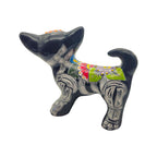 Talavera Chihuahua Figurine | Hand-Painted Day of the Dead Art