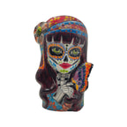 Talavera Butterfly Skull Planter | Handcrafted Day of the Dead Ceramic Pot
