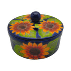 Talavera Tortilla Warmer | Handmade Sunflower Mexican Pottery