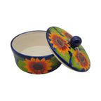 Talavera Tortilla Warmer | Handmade Sunflower Mexican Pottery