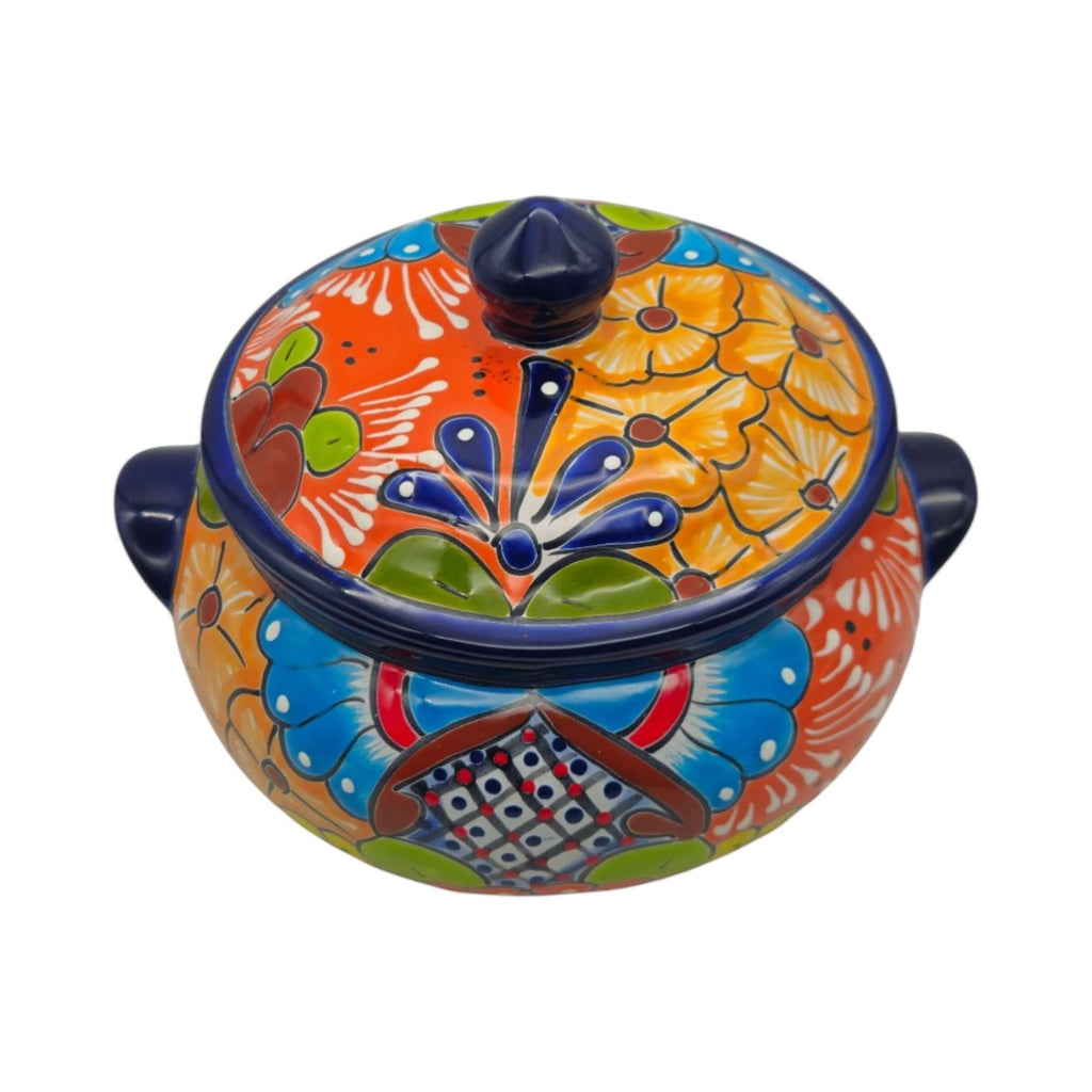 Talavera Cazuela Pot w/ Lid | Mexican Ceramic Soup Pot
