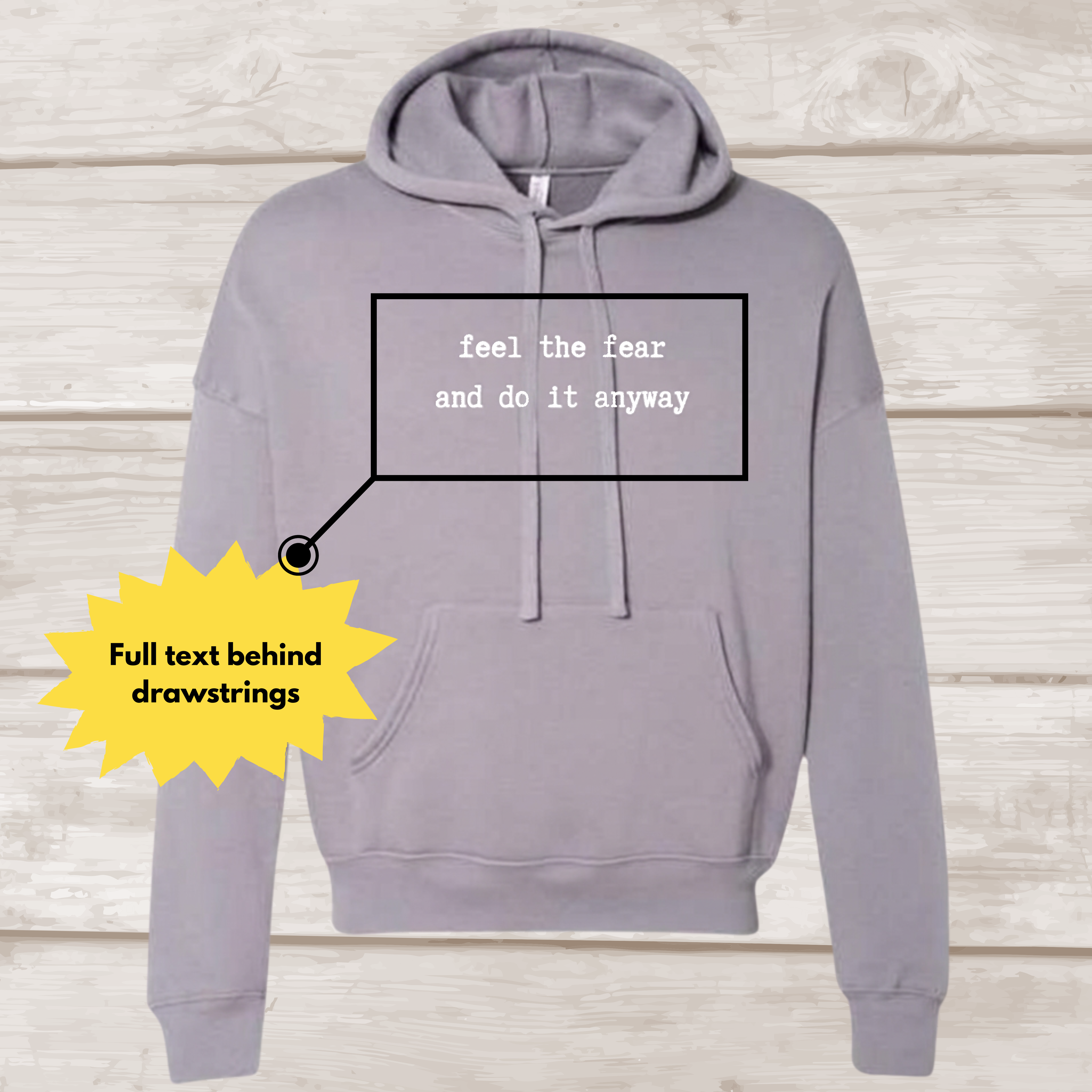 Hoodie — "Feel the Fear and Do It Anyway" Minimalist Comfort Pullover