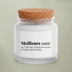 Meilleure Amie French bestie Gift Set — Blush & Bloom White Sage & Lavender Candle, Blanket, Crochet Bouquet & Bow Clip