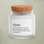 Mama Definition pink hygge Gift Set — White sage & lavender Candle, Blanket, Crochet Bouquet & Bow Clip